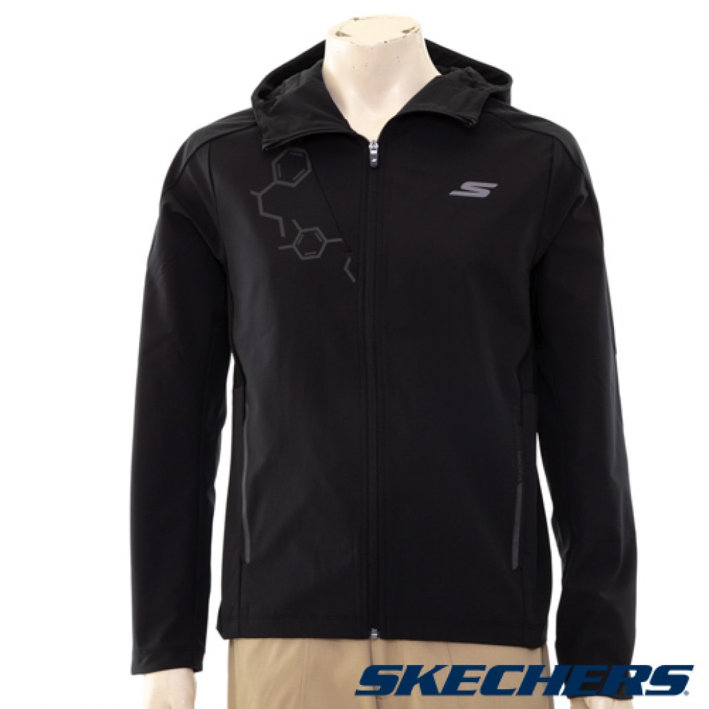Skechers 男拉鍊連帽外套(P121M001-002K)｜運動連帽防風外套，－运动品牌专