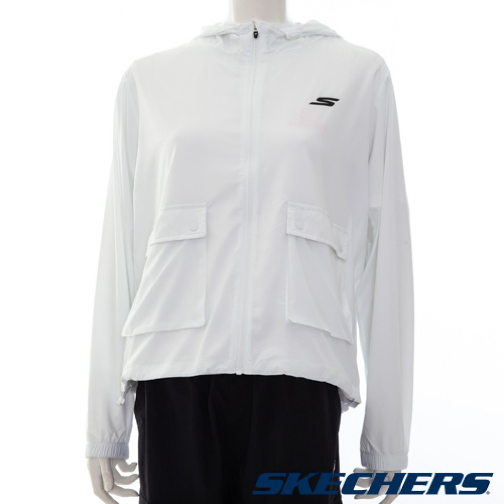 Skechers 女拉鍊連帽外套(P221W040-0019)｜運動拉鍊外套，具有－运动品牌专