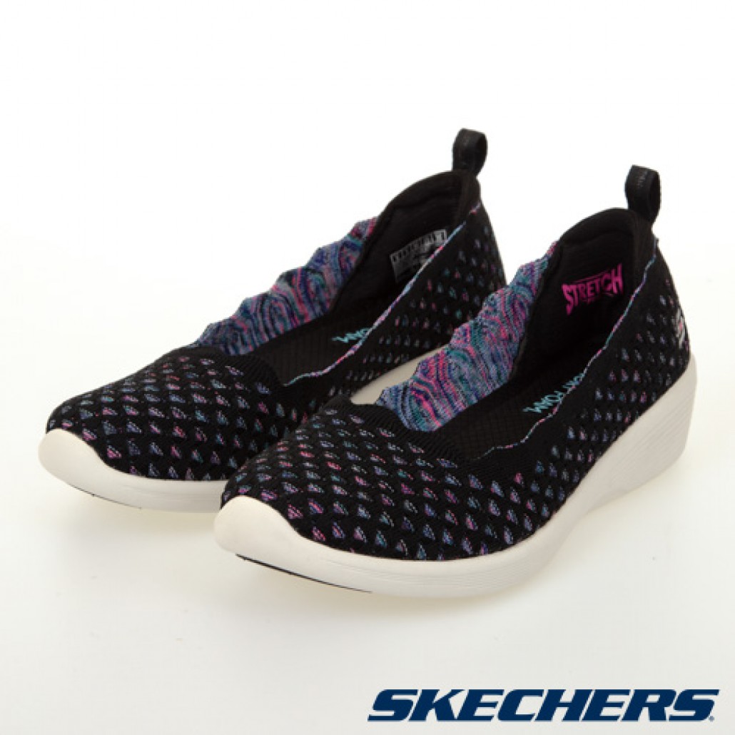 Skechers ARYA(104112BKMT)｜ARYA系列，楔形低跟－运动品牌专卖