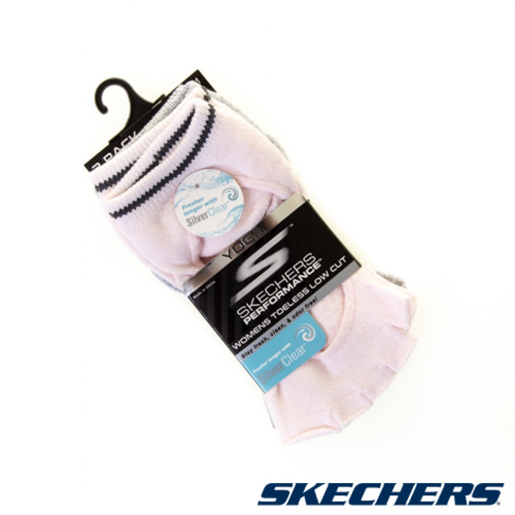 女銀離子抗菌除臭瑜珈防滑露趾襪(S117019-683)