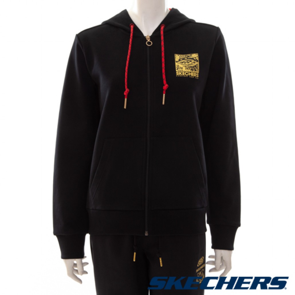 女CNY拉鏈連帽外套(P122W008-0018)