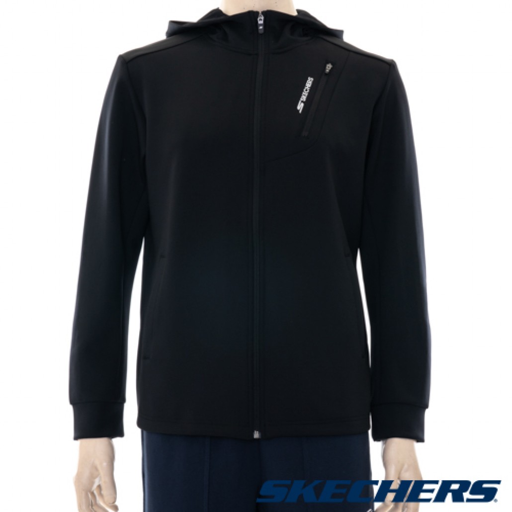 Skechers 男拉鏈連帽外套(P122M023-0018)｜拉鍊連帽外套，輕量－BPPDRM潮流