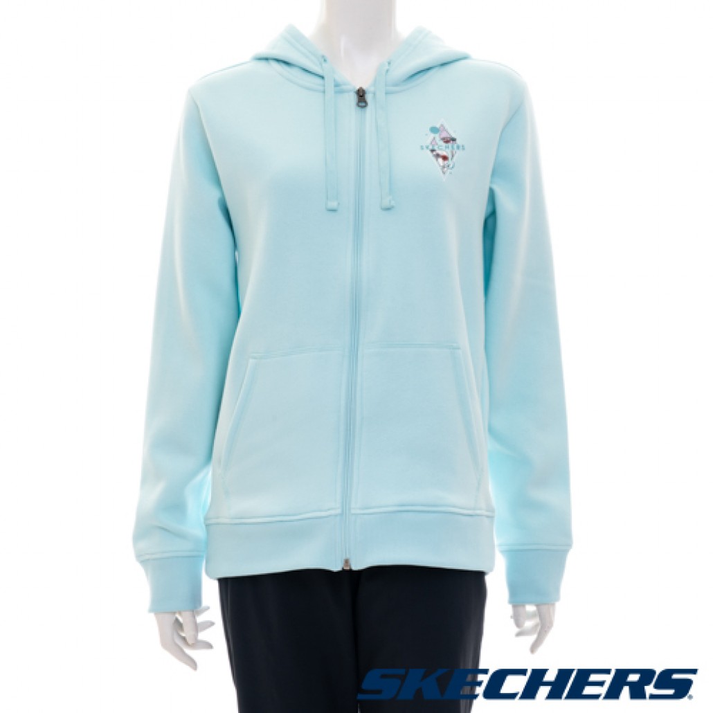 女拉鏈連帽外套(WJA266AQUA)