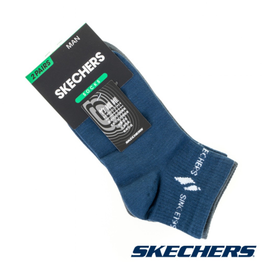 Skechers 男休閒短襪_景泰藍/灰色(L322U072-01Y2)｜特選短襪，基本百搭－飛