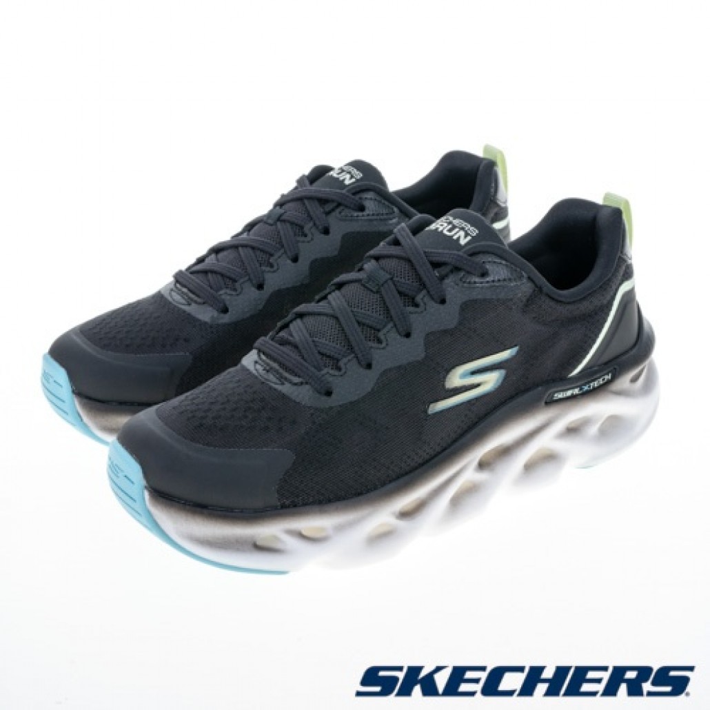 Skechers GORUN SWIRL TECH(128794BKLM)｜TECH系列，極致輕量－凌風運動用
