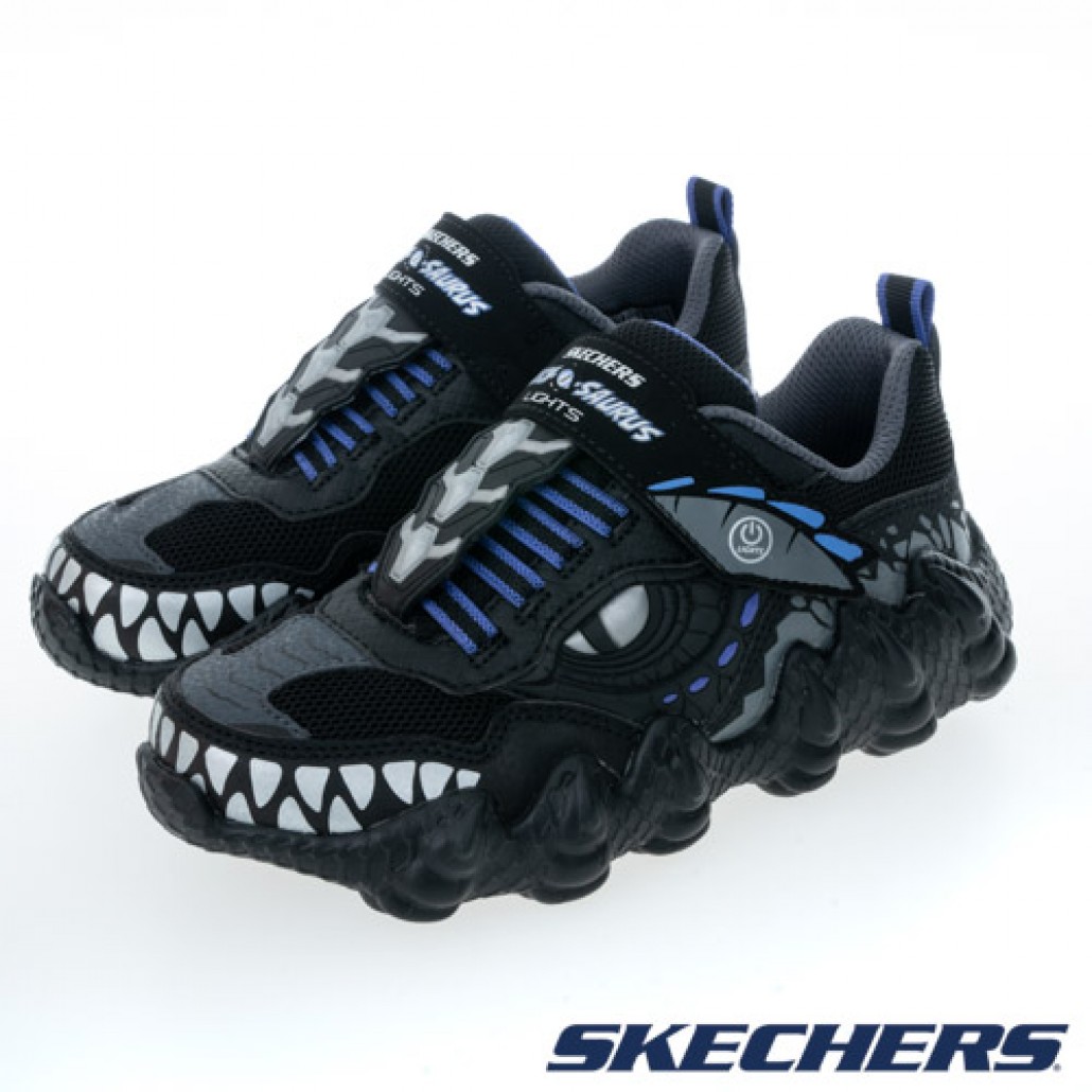Skechers SKECH-O-SAURUS LIGHTS(400112LBKCC)｜系列，暴龍系列燈鞋－运动