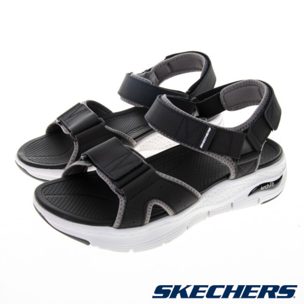 Skechers ARCH FIT SANDAL(237372BKW)｜悶熱的夏天最需要的－运动品牌专卖