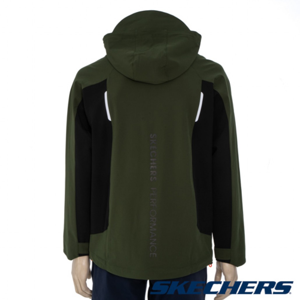 男拉鍊連帽外套(M231JA01OLV)