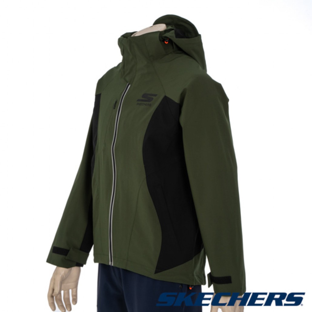 男拉鍊連帽外套(M231JA01OLV)