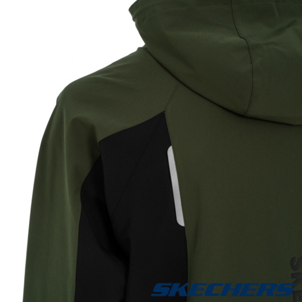 男拉鍊連帽外套(M231JA01OLV)