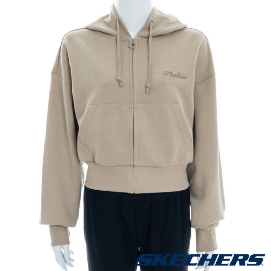 女拉鍊連帽外套(L323W036-01GA)