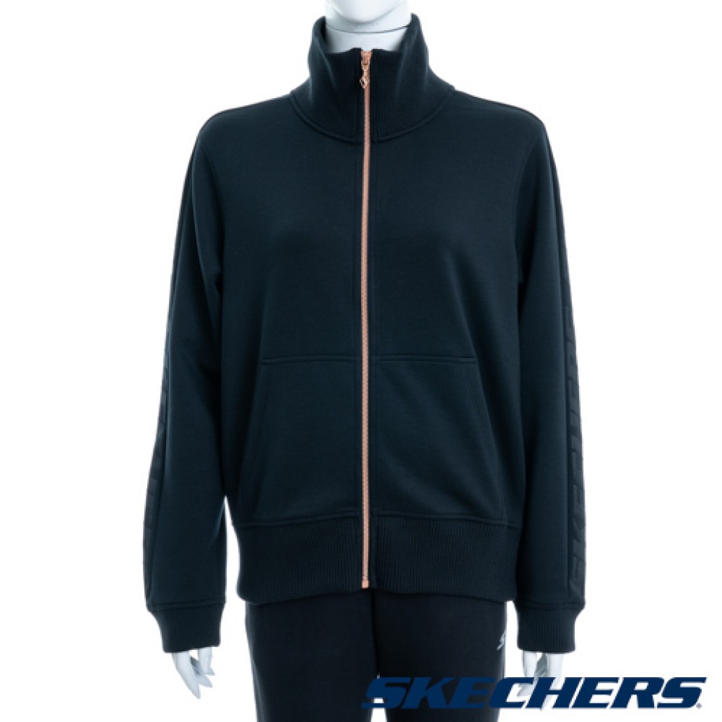 Skechers 女拉鍊外套(JA2BLK)｜SkechCloud™ 是一種－运动品牌专卖