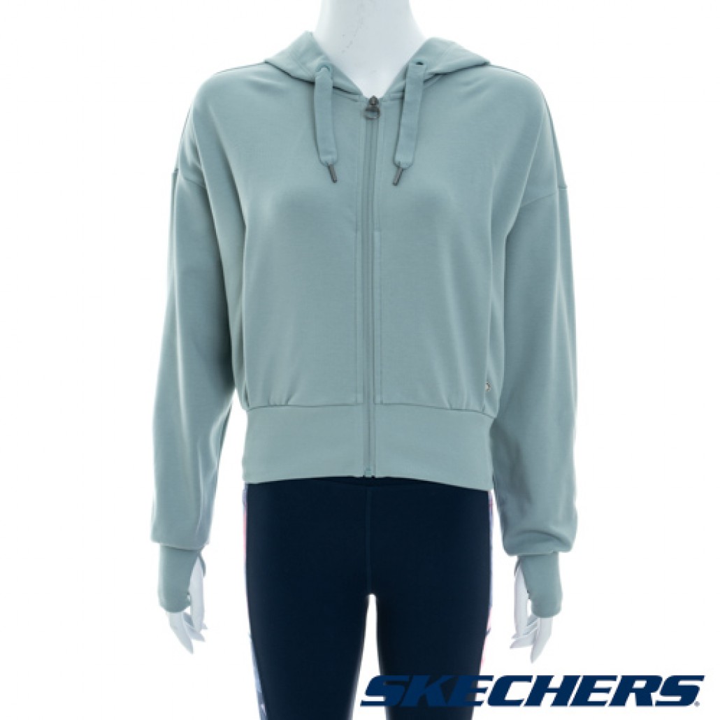 Skechers 女拉鍊連帽外套(P124W003-02P4)｜拉鍊連帽外套，親膚－运动品牌专