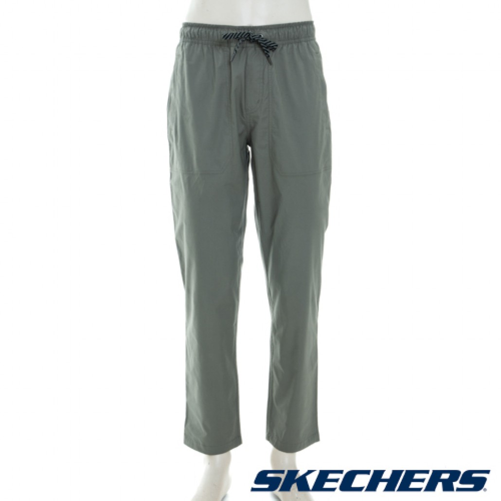 Skechers 男平織長褲(PT37OLGY)｜長褲， 舒適伸展布－运动品牌专卖