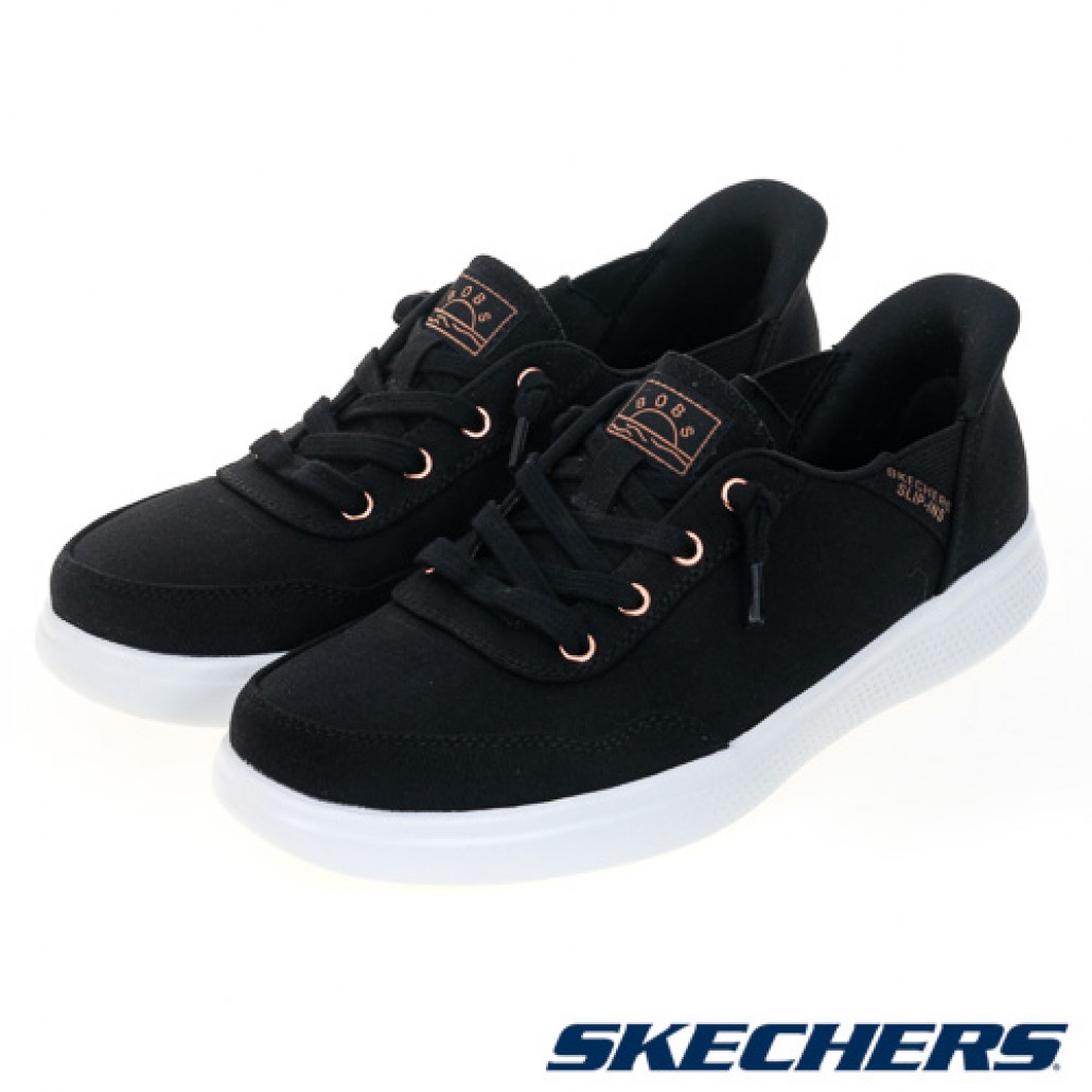 Skechers 瞬穿舒適科技 BOBS SKIPPER(114815BLK)｜SKIPPER系列，套入－运动