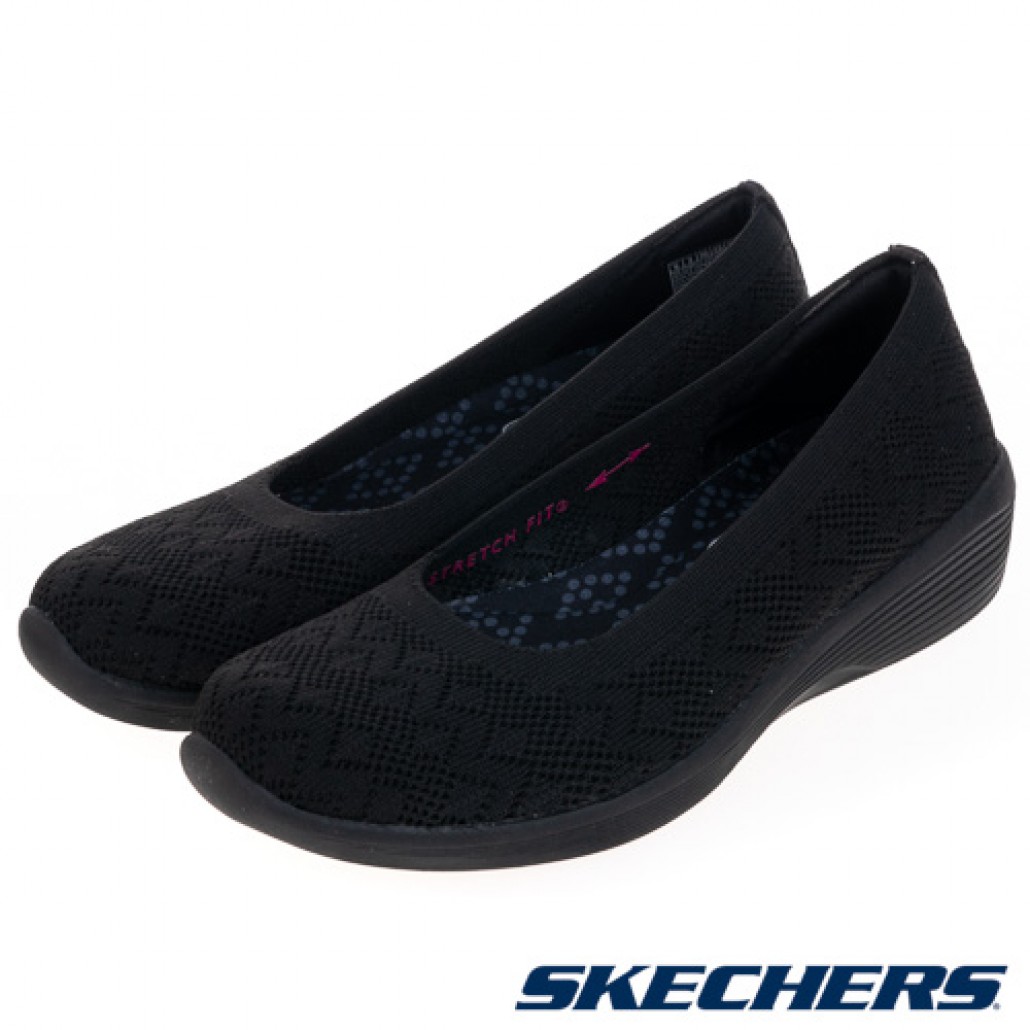 Skechers ARYA(158667BBK)｜ARYA系列，楔形低跟－运动品牌专卖