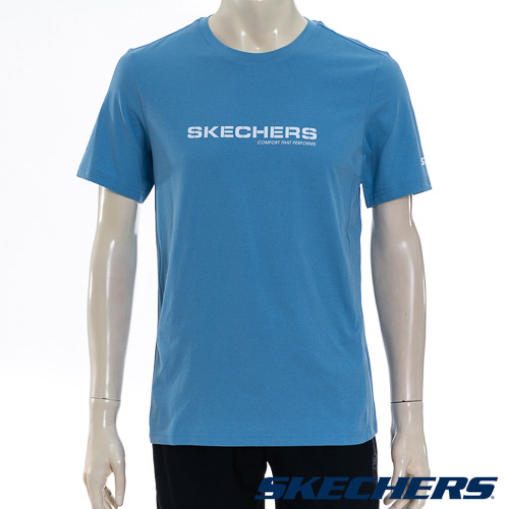 Skechers 男短袖衣(P224M027-00MU)｜經典圓領短袖衣，搭－靈動旗艦店