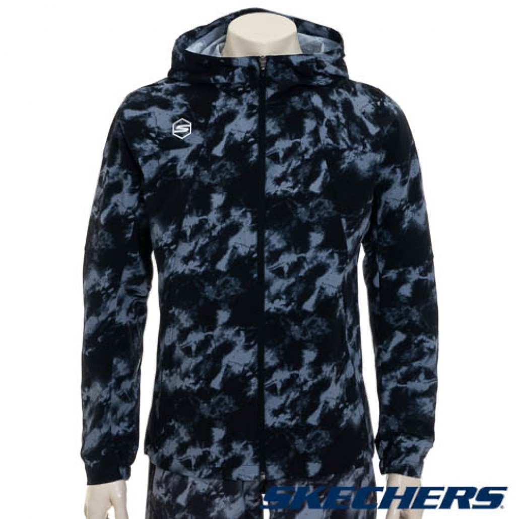 Skechers 男拉鍊連帽外套(P324M022-048M)｜拉鍊連帽外套，搭 S－运动品牌专