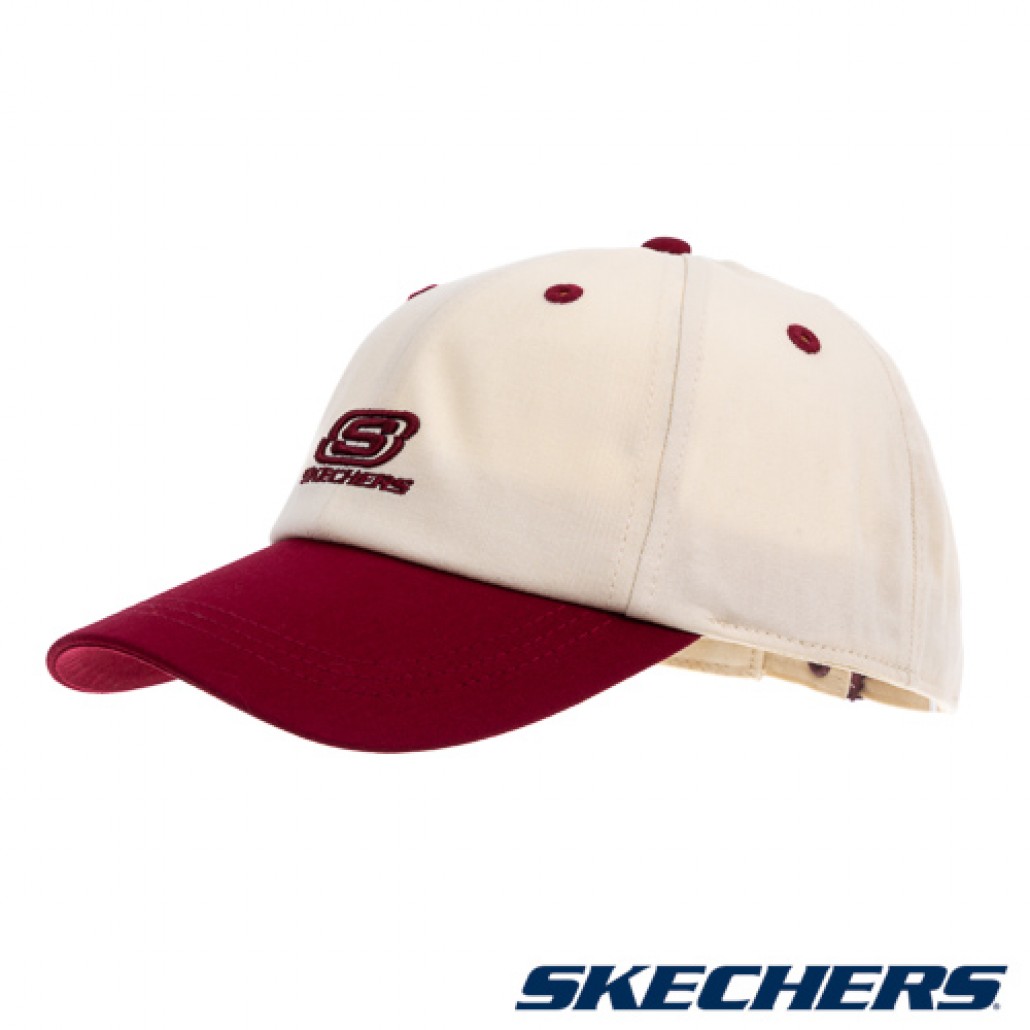 Skechers 棒球帽_藏红色(L324U005-02WW)｜棒球帽，簡約百搭設－运动品牌专
