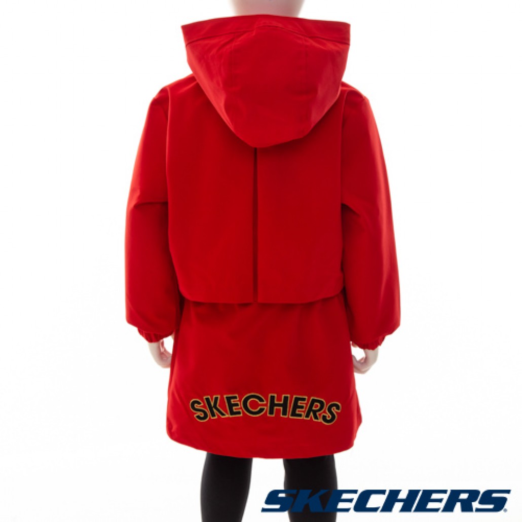 SKECHERS 女童CNY拉鍊連帽外套 (L122G059-001W)