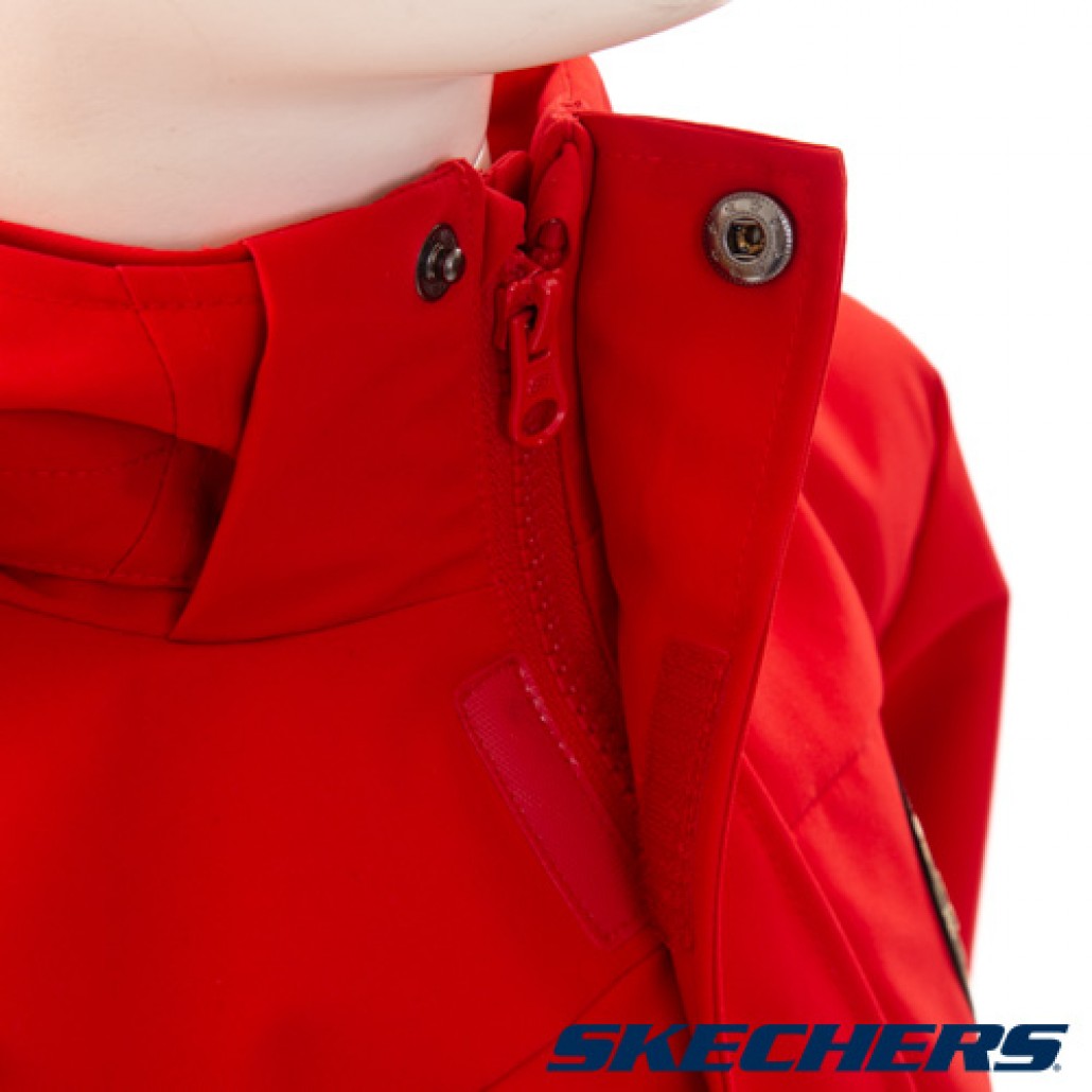 SKECHERS 女童CNY拉鍊連帽外套 (L122G059-001W)