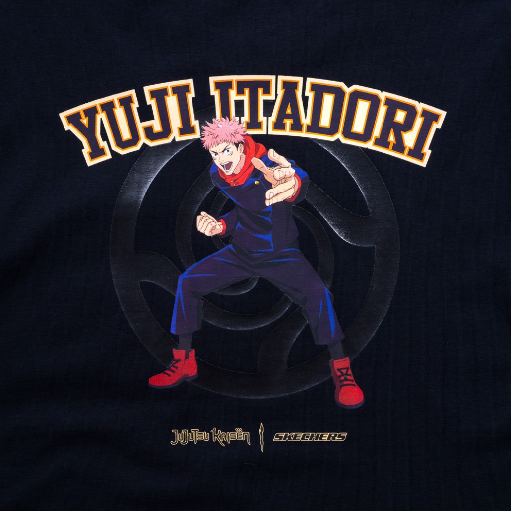 SKECHERS x 咒術迴戰聯名款 中性印花T恤_虎杖悠仁 (SL424U894-02L2)