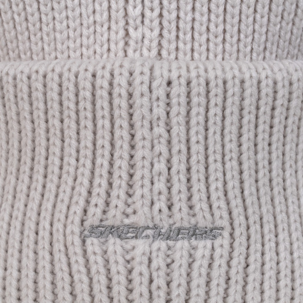 SKECHERS 針織帽_月球灰 (L424U023-00MV)