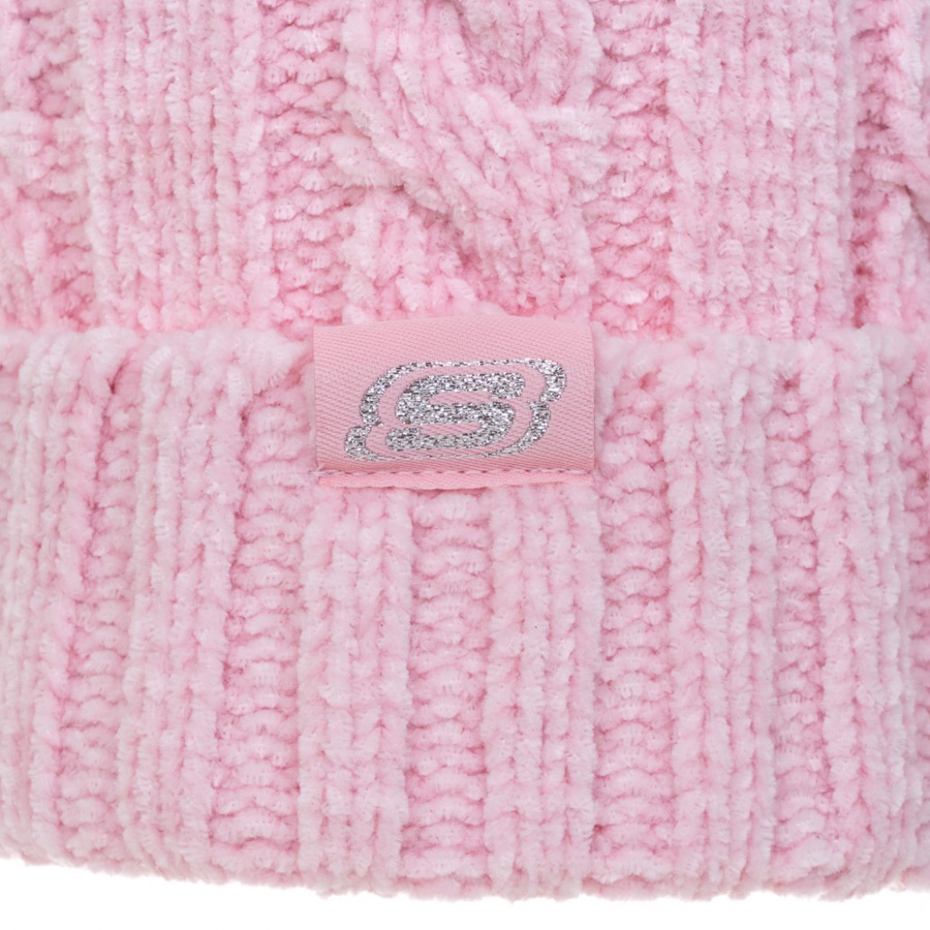 SKECHERS 童針織帽_瑪麗玫瑰粉 (P424G050-04J1)