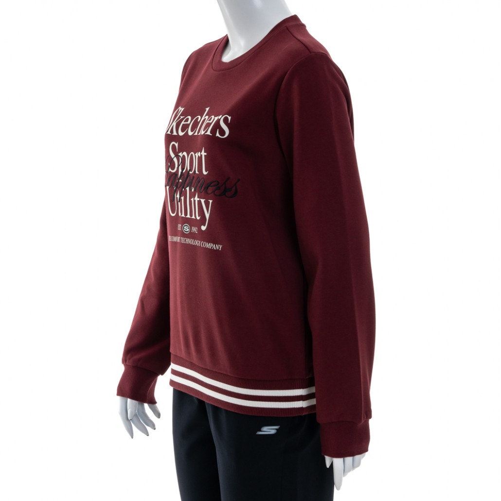 SKECHERS 女長袖衛衣 (L424W021-00V0)