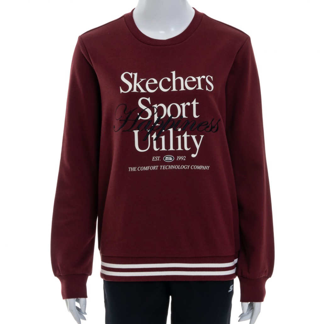 SKECHERS 女長袖衛衣 (L424W021-00V0)