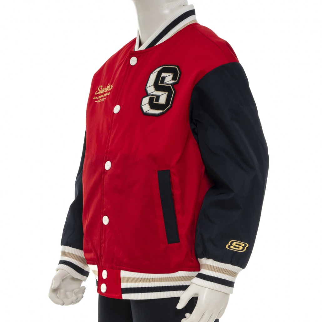 SKECHERS 男童棒球外套 2025 CNY (L125B004-001W)