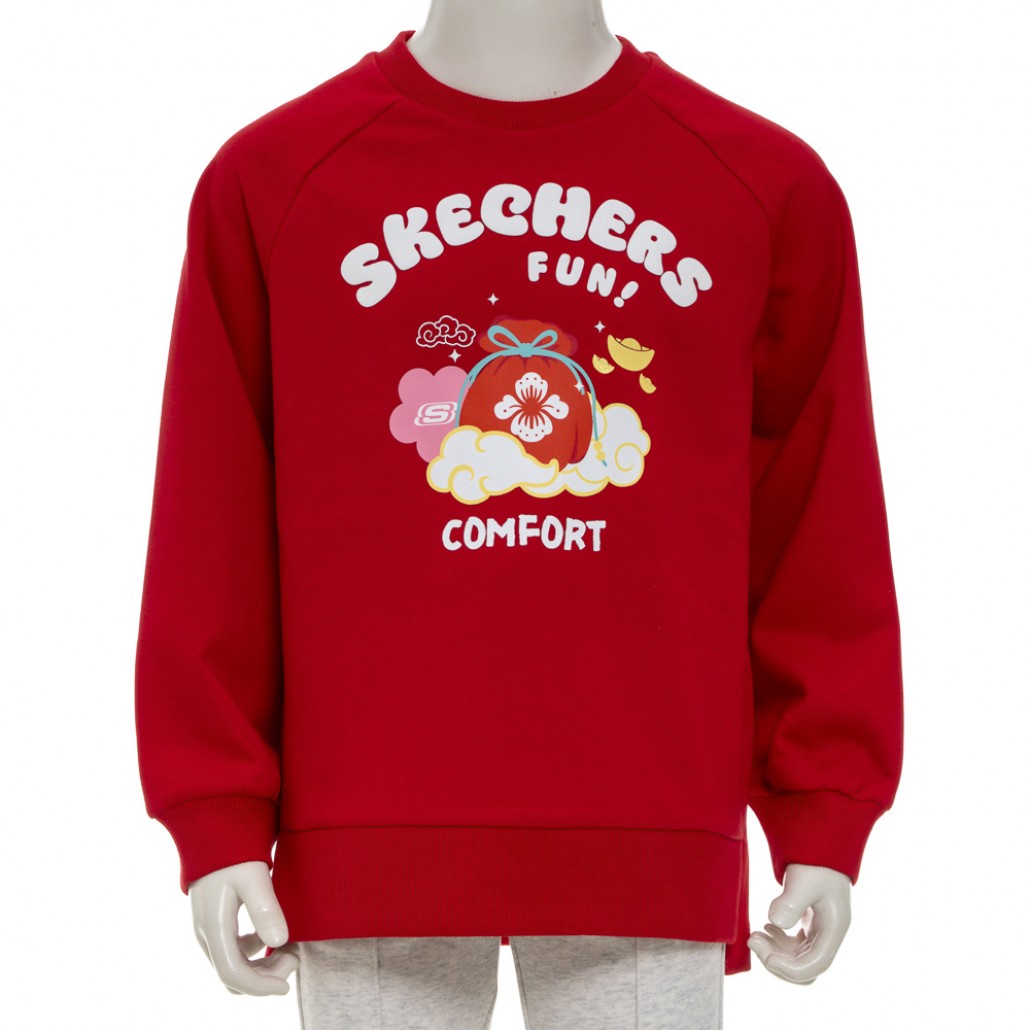 SKECHERS 女童長袖衛衣 2025 CNY (L125G046-001W)