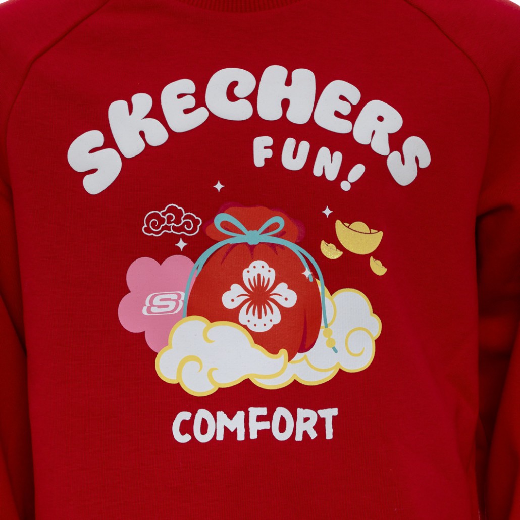 SKECHERS 女童長袖衛衣 2025 CNY (L125G046-001W)