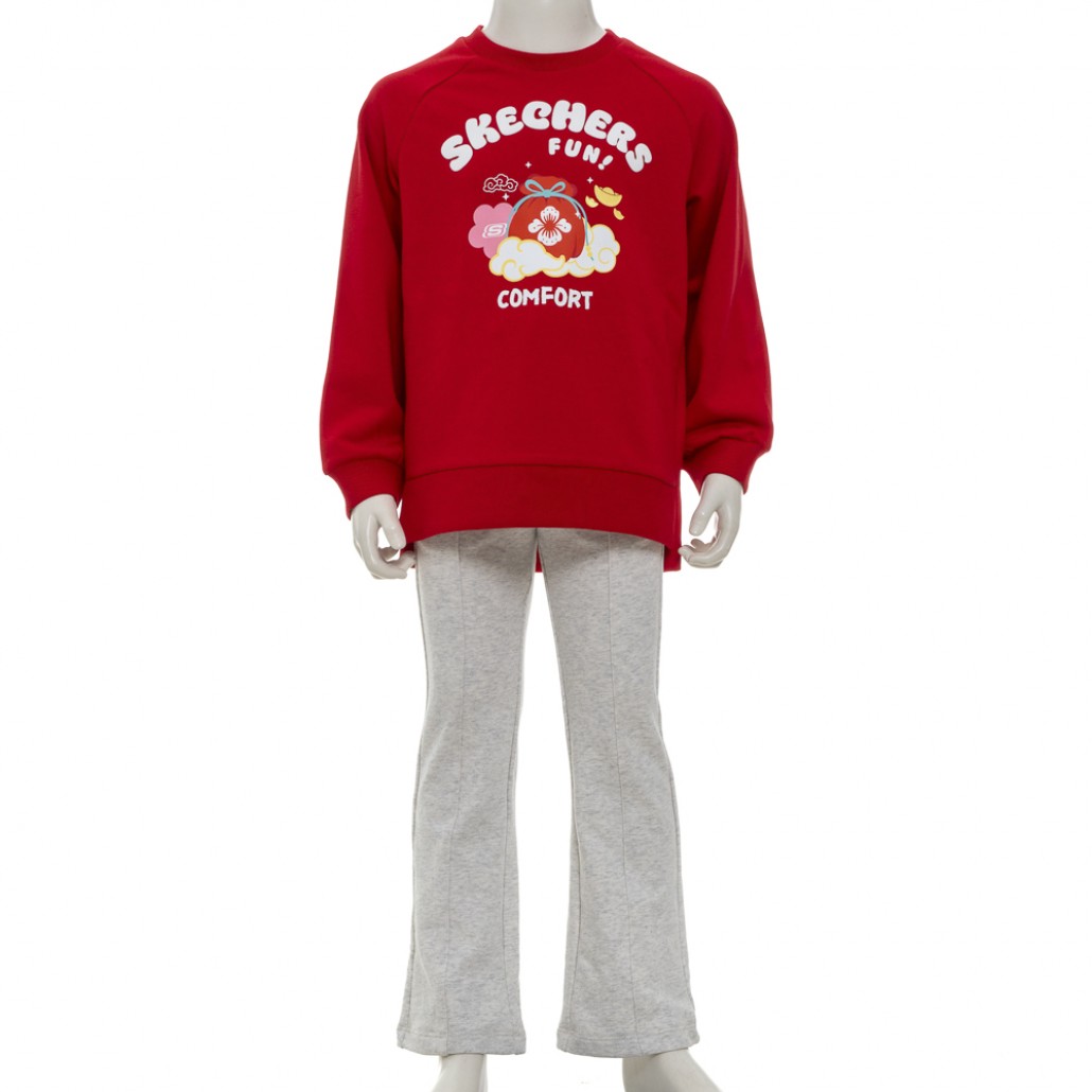 SKECHERS 女童長袖衛衣 2025 CNY (L125G046-001W)