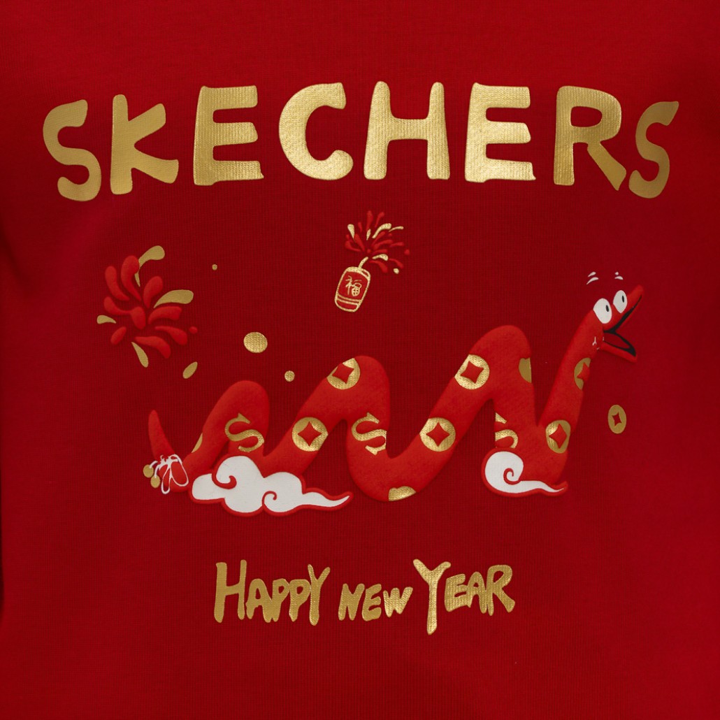 SKECHERS 中性童長袖衛衣 2025 CNY (L125K066-001W)