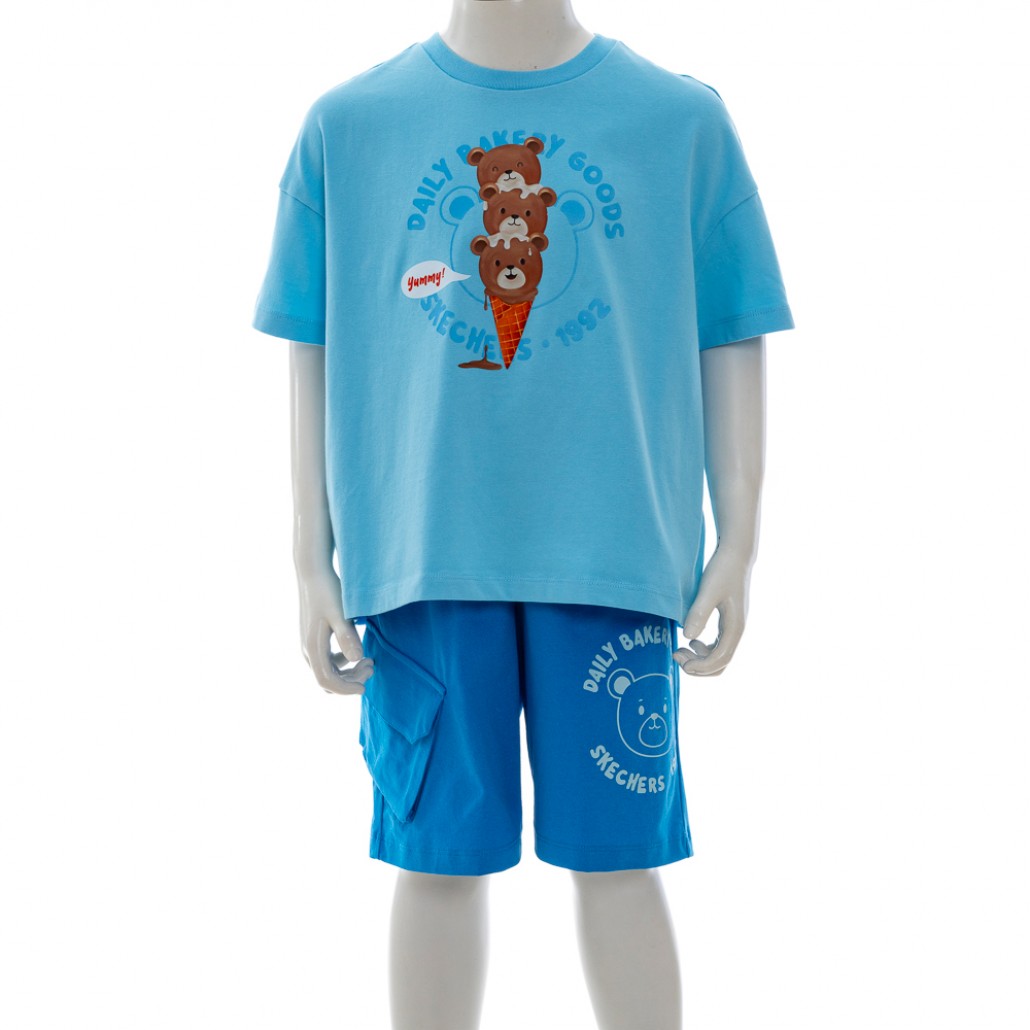 SKECHERS 男童短袖衣 (SL125B068-LB01)