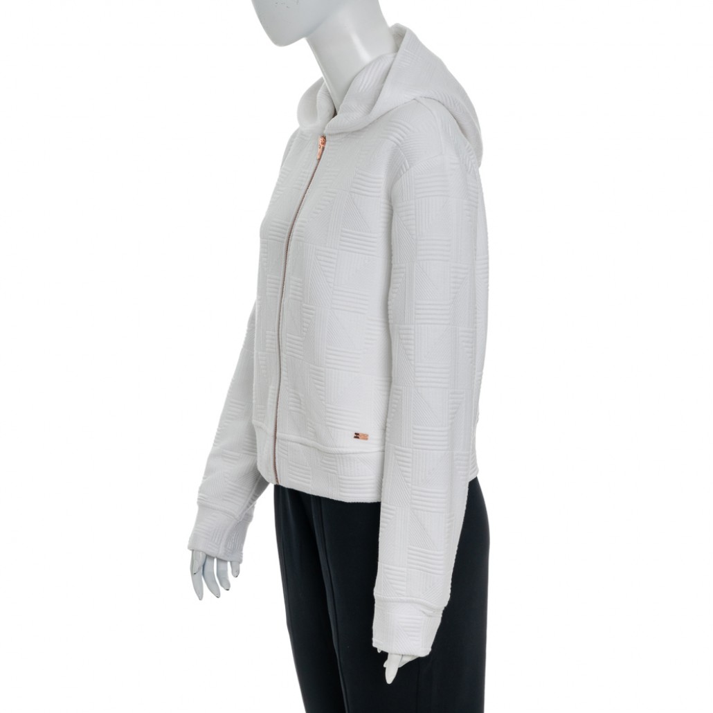 SKECHERS 女拉鍊連帽外套 (JA166WHT)