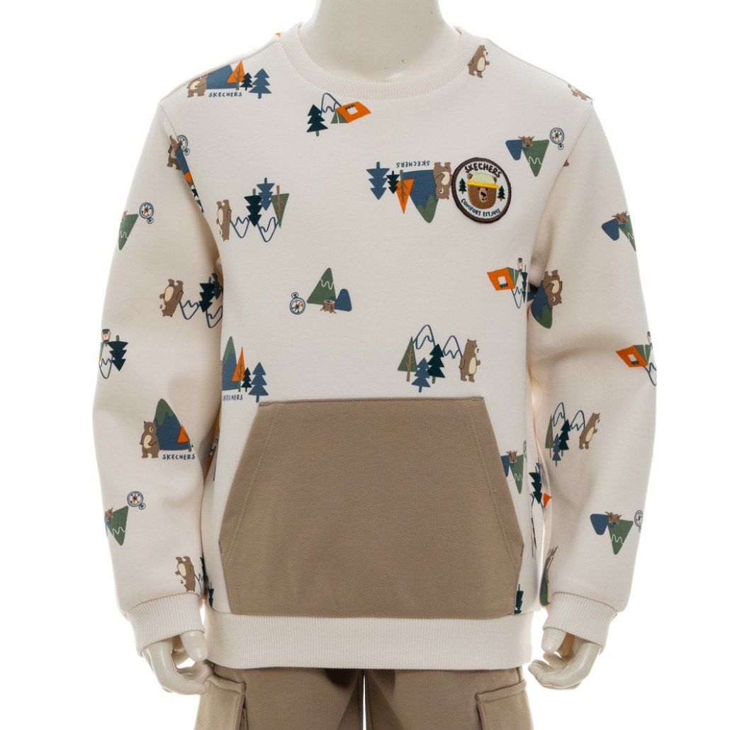 SKECHERS 男幼童長袖衛衣 (P125B024-050W)