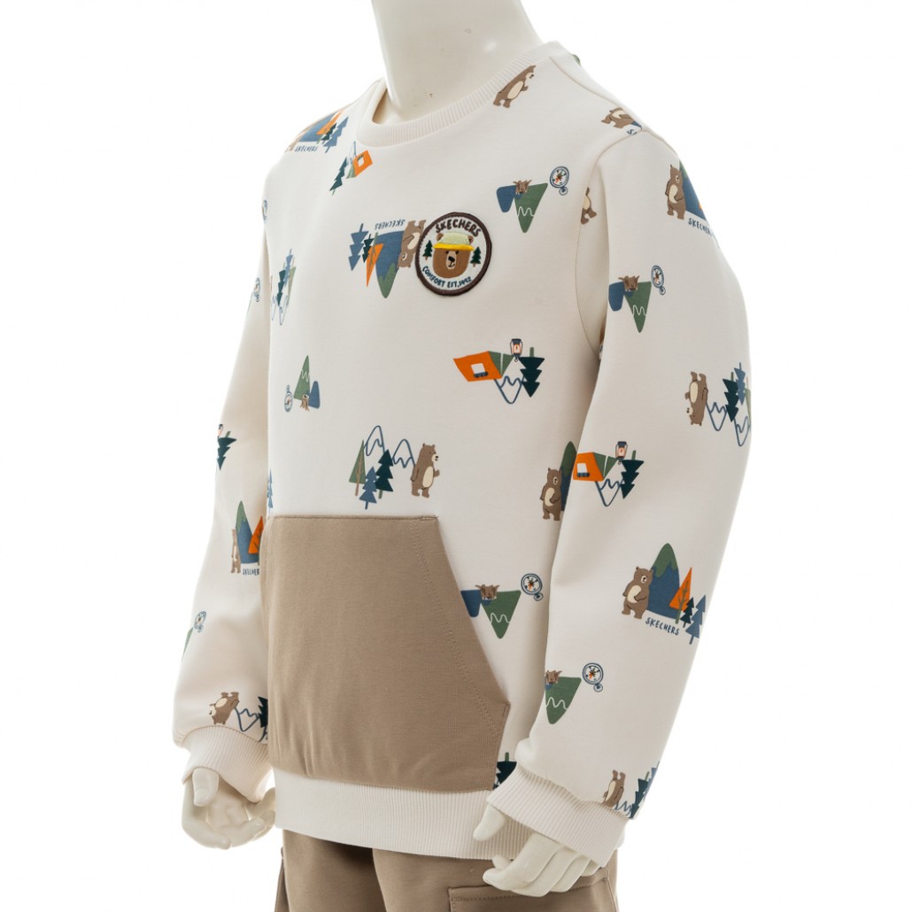 SKECHERS 男幼童長袖衛衣 (P125B024-050W)