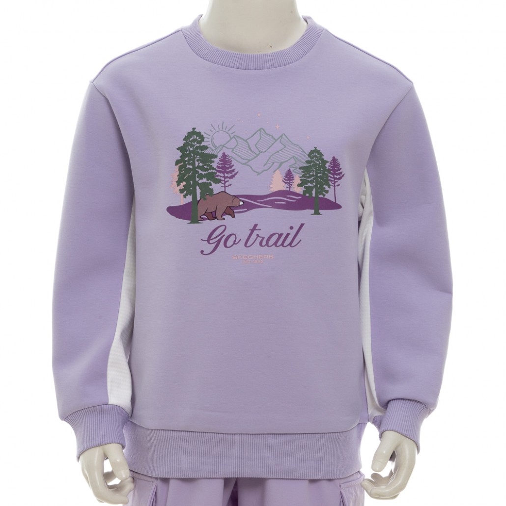 SKECHERS 女童長袖衛衣 (P125G023-00EW)