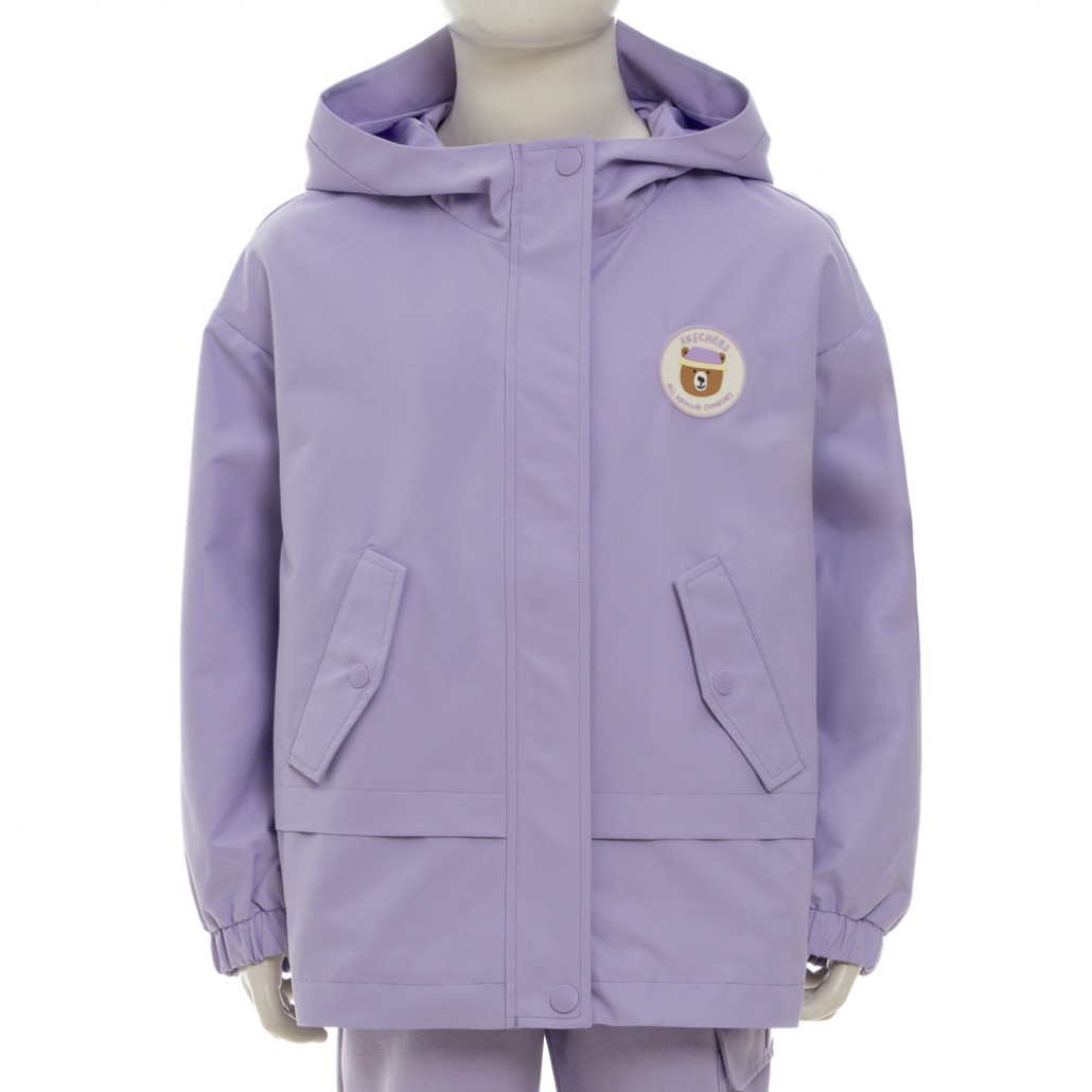 SKECHERS 女幼童拉鍊連帽外套 (P125G027-00EW)