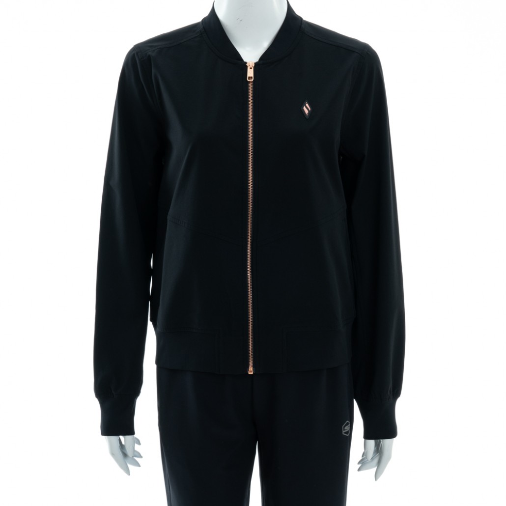 SKECHERS 女拉鍊外套(JA192BLK)