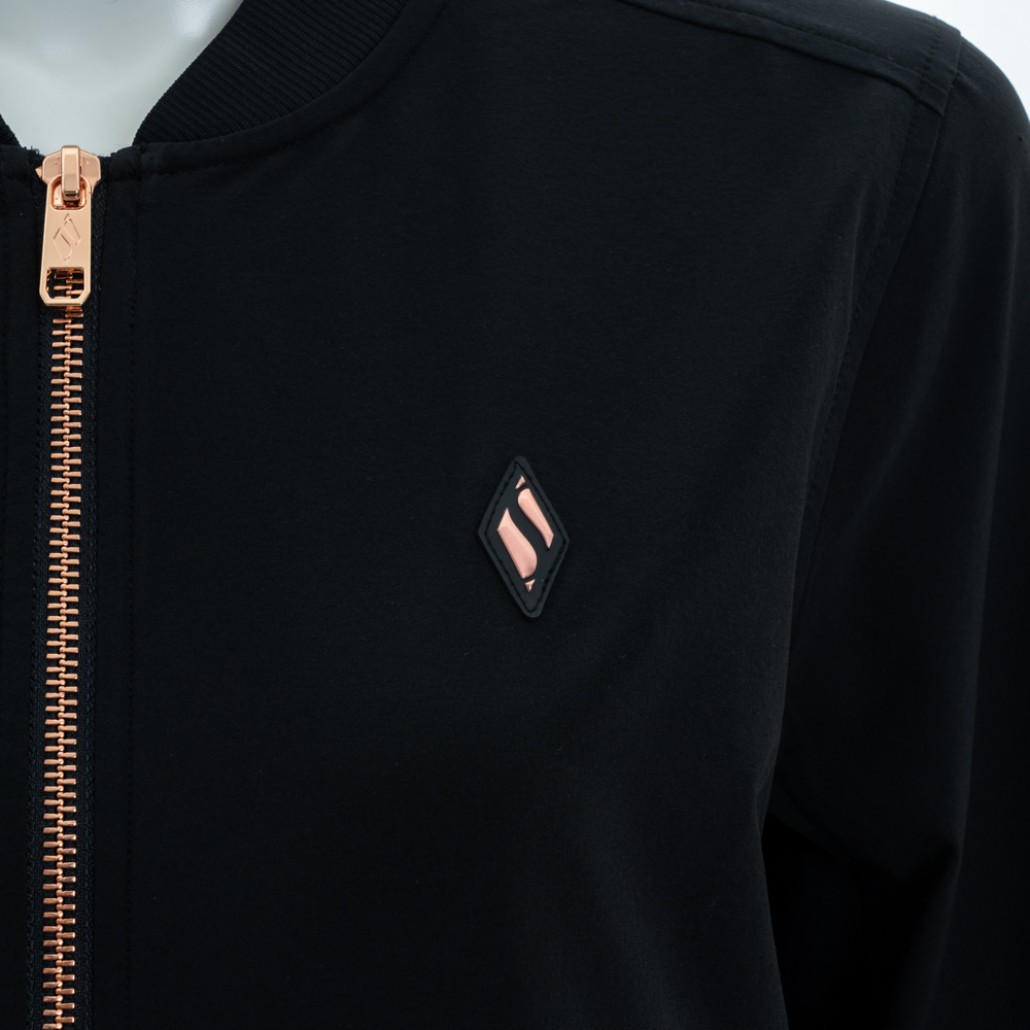 SKECHERS 女拉鍊外套(JA192BLK)