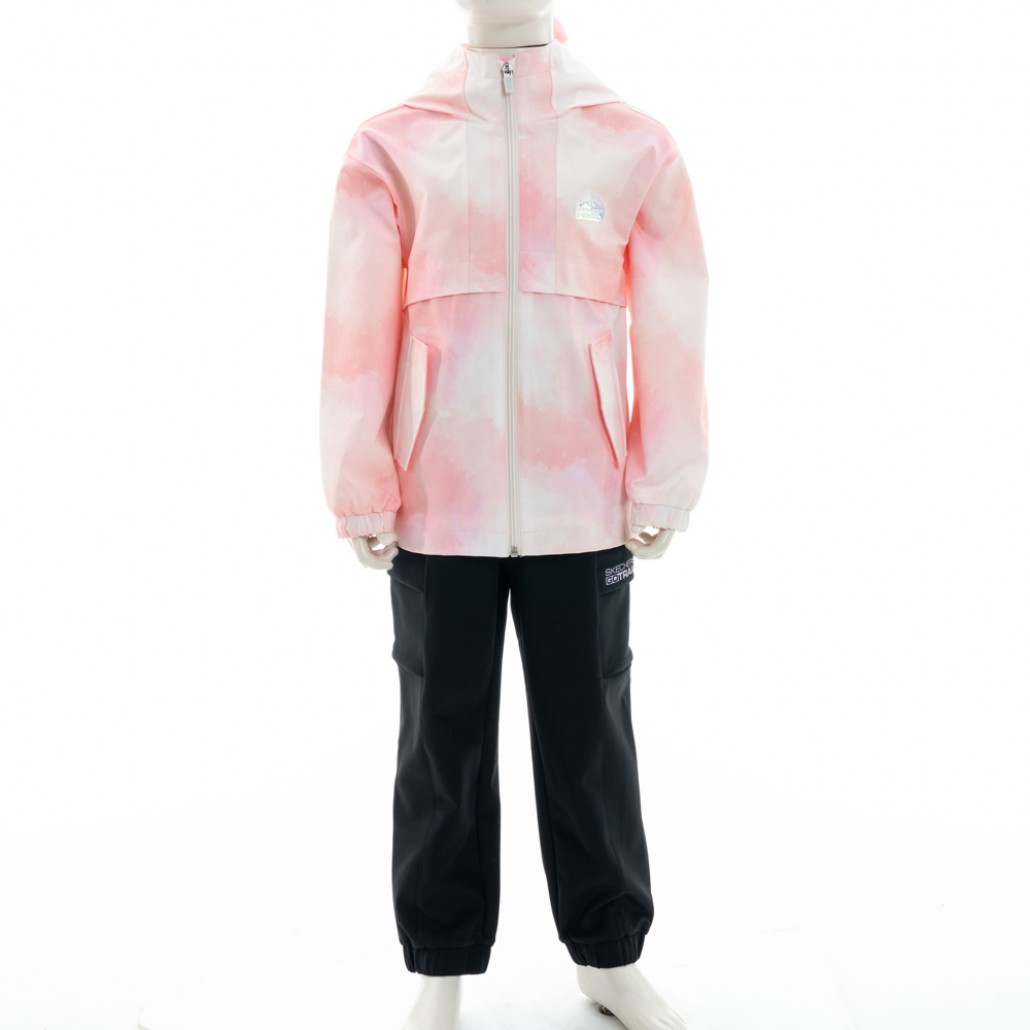 SKECHERS 女童拉鍊連帽外套 (P125G044-050B)