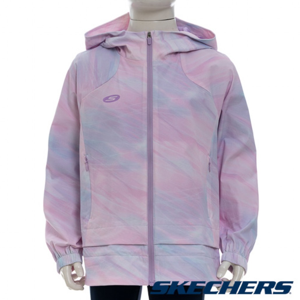 SKECHERS 女童拉鍊連帽外套 (P125G005-050A)