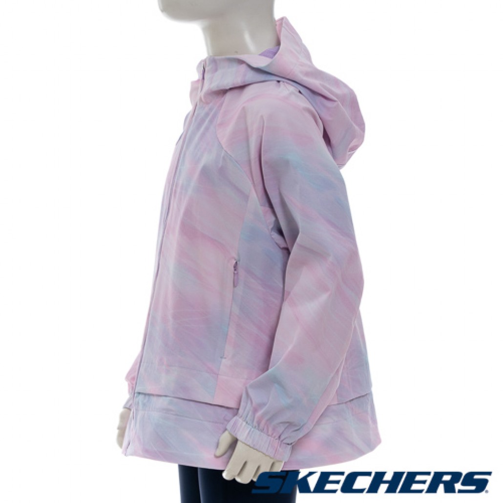 SKECHERS 女童拉鍊連帽外套 (P125G005-050A)