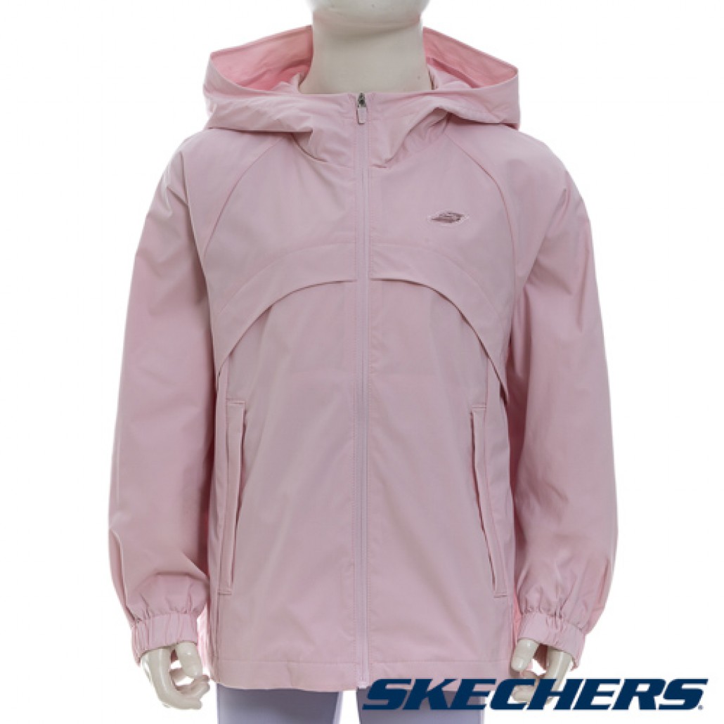 SKECHERS 女童拉鍊連帽外套 (P325G010-01NX)