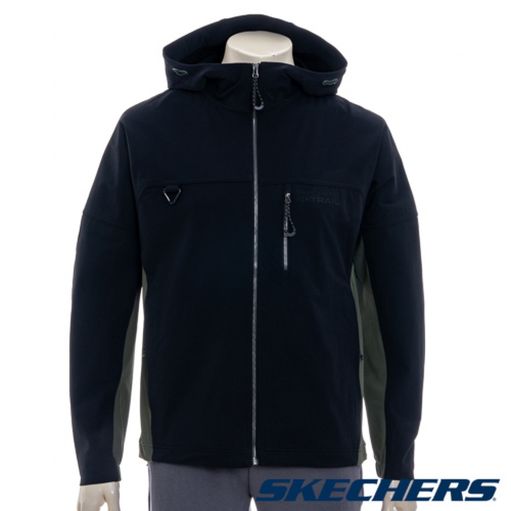 SKECHERS 男拉鍊連帽外套 (P325M011-0018)