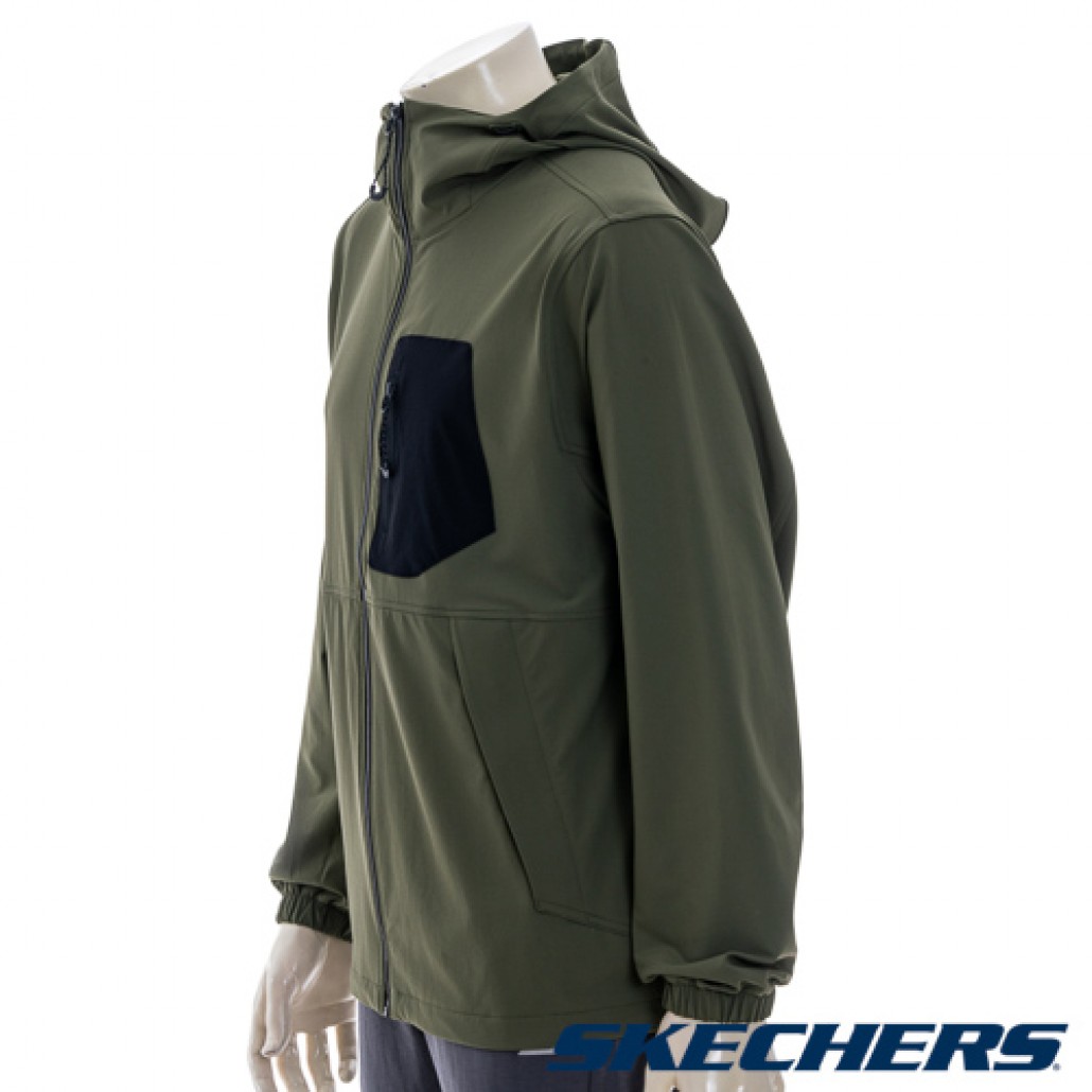 SKECHERS 男拉鍊連帽外套 (P325M016-00CV)