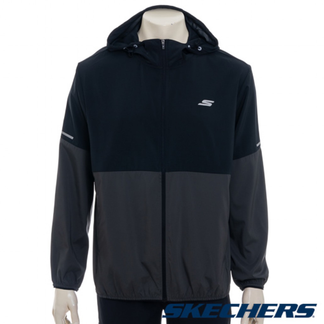 SKECHERS 男拉鍊連帽外套 (P325M032-0018)